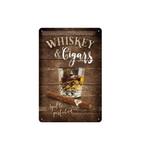 Whiskey & Cigars reclamebord relief, Ophalen of Verzenden, Nieuw