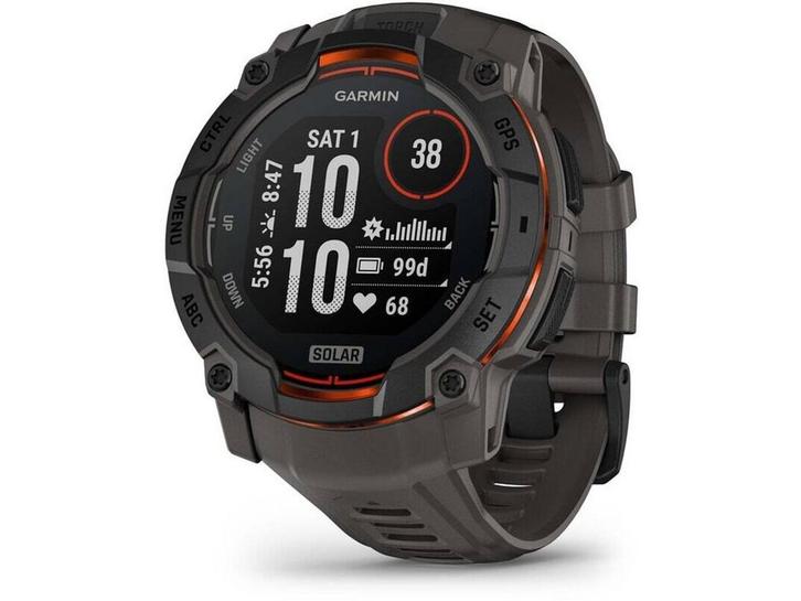 Garmin Instinct 3 - Smartwatch 50 mm - Solar 10 ATM, Sieraden, Tassen en Uiterlijk, Smartwatches, Zo goed als nieuw, Verzenden