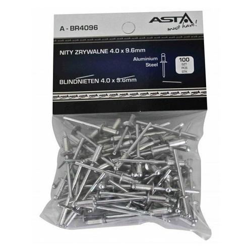 Popnagel Set - 100 Delig - Popnagels 4.0x9.6mm - Aluminium -, Auto diversen, Autogereedschap, Nieuw, Ophalen of Verzenden