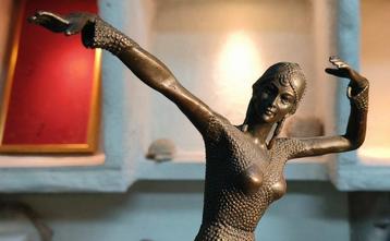 dapres Chiparus - sculptuur, Bailarina oriental - 44 cm - beschikbaar voor biedingen