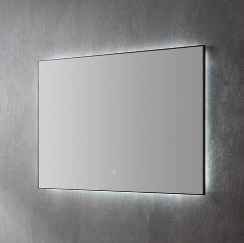 Maxyhome spiegel Mat Zwart met LED verlichting en verwarming