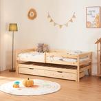 Kinderbed Sonkajärvi met onderschuifbed 90x200 cm naturel [e, Kinderen en Baby's, Kinderkamer | Bedden, Verzenden, Nieuw