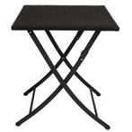 Bistro tafel - Vierkant - Zwart - Rotan - 60 cm - GL302, Verzenden