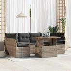 vidaXL Tuin Sofa Set met kussen 7 pcs Grijs 100 x 55 x 73 cm, Tuin en Terras, Verzenden, Nieuw, Rotan