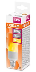 Osram LED vlameffect E27 0.5W 1500K Flicker Flame T45x147mm, Ophalen of Verzenden, Nieuw