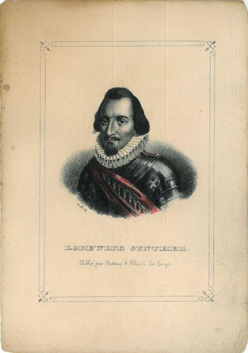 Portrait of Count Louis Gunther of Nassau, Antiek en Kunst, Kunst | Etsen en Gravures