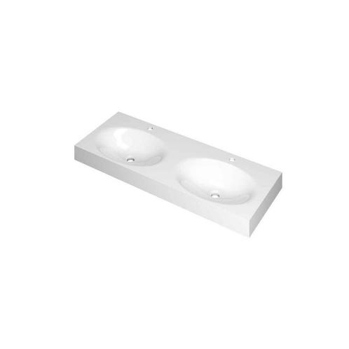 SMOOTH Wastafel in polystone | 140 x 45 x 9 wasbak dubbel, Huis en Inrichting, Badkamer | Badkamermeubels, Wastafelkast, Nieuw