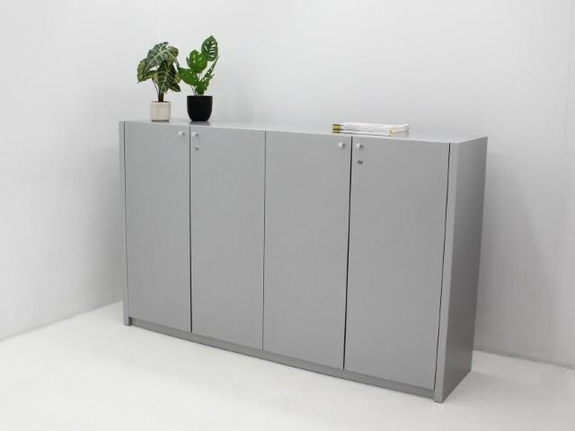 Draaideurkast - 4-deurs -115x188x44,5cm (hxbxd) - alu grijs, Huis en Inrichting, Kasten | Overige, Gebruikt, Ophalen of Verzenden