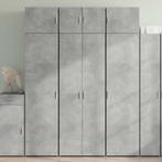 vidaXL Opbergkast 70x42,5x225 cm bewerkt hout betongrijs, Huis en Inrichting, Minder dan 50 cm, Nieuw, Overige houtsoorten, 50 tot 75 cm