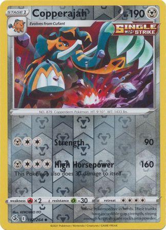 Copperajah 192/264 reverse holo (Fusion Strike), Hobby en Vrije tijd, Verzamelkaartspellen | Pokémon, Losse kaart, Nieuw, Foil