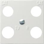 Gira 4-Weg Afdekplaat Accessoires Puur Wit - 025803, Verzenden, Nieuw, Overige typen
