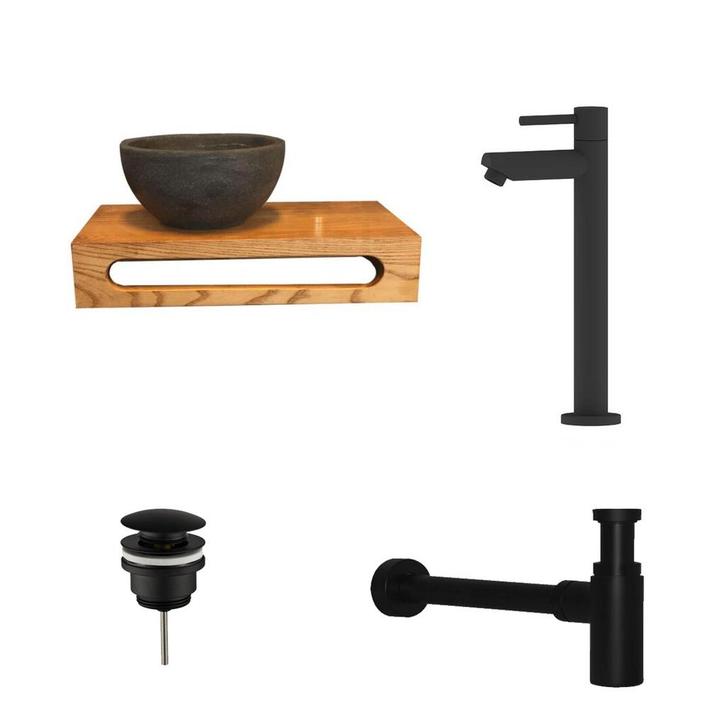 Sani Royal Natuursteen Mini Waskom met Massief, Tuin en Terras, Waterpartijen en Fonteinen