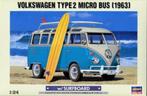 HASEGAWA 20247 VOLKSWAGEN TYPE2 MICRO BUS (1963) 1/24, Hobby en Vrije tijd, Modelauto's | 1:24, Nieuw, Verzenden
