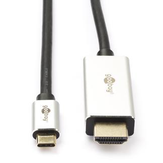 USB C naar HDMI kabel | Goobay | 2 meter, Computers en Software, Pc- en Netwerkkabels, Nieuw, Verzenden
