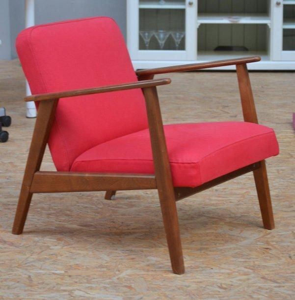 Fauteuil - Hout, Textiel, Antiek en Kunst, Kunst | Designobjecten