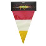 Plastic vlaggenlijn rood/wit/geel carnaval 10 meters - Vla.., Ophalen of Verzenden, Nieuw