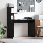 vidaXL Bureau met plank Zwart eiken 102 x 50 x 124 cm, Verzenden, Nieuw