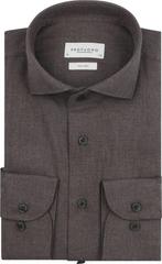Profuomo Overhemd Peached Twill Flanel Bruin maat 41 Heren, Kleding | Heren, Verzenden, Nieuw, Bruin, Profuomo