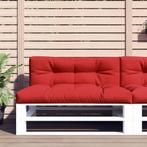 vidaXL Palletkussens 2 st stof rood, Huis en Inrichting, Woonaccessoires | Kussens, Verzenden, Nieuw, Rood