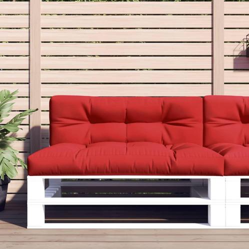 vidaXL Palletkussens 2 st stof rood, Huis en Inrichting, Woonaccessoires | Kussens, Rood, Nieuw, Verzenden
