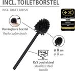 WENKO Toiletbutler Rivalta RVS mat Toiletborstel met houder,, Ophalen of Verzenden, Gebruikt