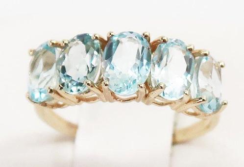 Zonder Minimumprijs - Ring - 14 karaat Geel goud Topaas, Sieraden, Tassen en Uiterlijk, Ringen