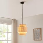 Hanglamp Biggar E27 fitting 170 cm hoog zwart en beige lux.p, Huis en Inrichting, Lampen | Hanglampen, Verzenden, Nieuw
