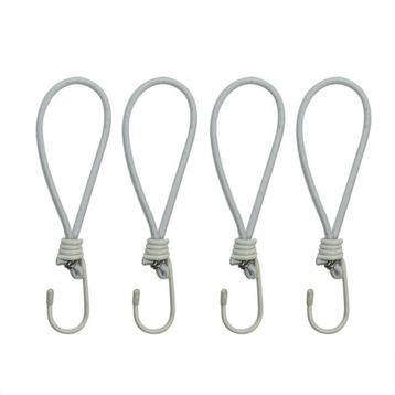 ProPlus Elastische tentspanners met haak - 20 cm - wit -... beschikbaar voor biedingen