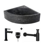 Fontein hardsteen Saniflex Corner black edition, Doe-het-zelf en Verbouw, Sanitair, Verzenden, Nieuw