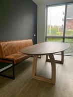 Eiken eettafel Mix en Match: vorm en stalen poot, Huis en Inrichting, Tafels | Eettafels, 100 tot 150 cm, Verzenden, Vijf personen of meer