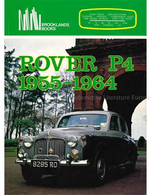 ROVER P4 1955 - 1964 (BROOKLANDS), Boeken, Auto's | Boeken