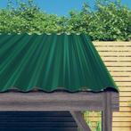 vidaXL Dakpanelen 12 st 60x36 cm gegalvaniseerd staal groen, Verzenden, Nieuw
