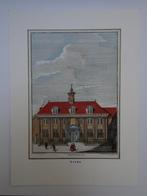 Gravure handgekleurd Gasthuis in Breda BF Immink, 18e eeuw, Antiek en Kunst, Kunst | Etsen en Gravures, Verzenden