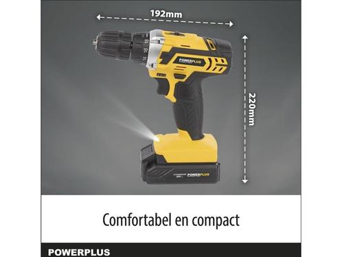 Powerplus POWX00830 - Accu schroefboormachine - 20V met 2, Doe-het-zelf en Verbouw, Gereedschap | Handgereedschap, Zo goed als nieuw