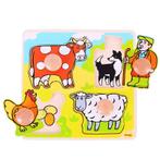 BigJigs houten knoppuzzel Boerderij van €9,99 voor €7,99, Kinderen en Baby's, Speelgoed | Overig, Ophalen of Verzenden, Nieuw