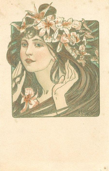 Alphonse Mucha (1860–1939) - Cocorico - Original signed, Antiek en Kunst, Kunst | Designobjecten
