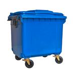 Afvalcontainer 1100 liter blauw, Kunststof, Nieuw, 40 liter of meer, Ophalen of Verzenden