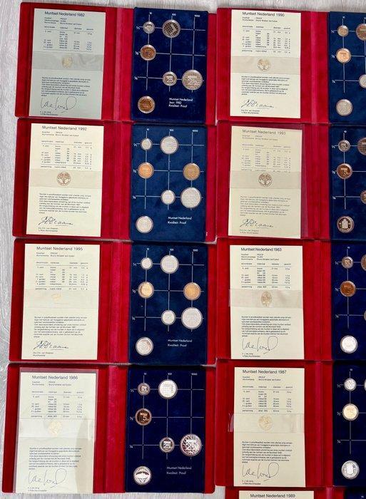 Nederland. Beatrix. Proof Set (14) 1982/1995 - complete, Postzegels en Munten, Munten | Nederland