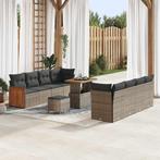 vidaXL Tuin Sofa Set met kussen 11 pcs Grijs 90 x 55 x 71 cm, Tuin en Terras, Verzenden, Nieuw, Rotan