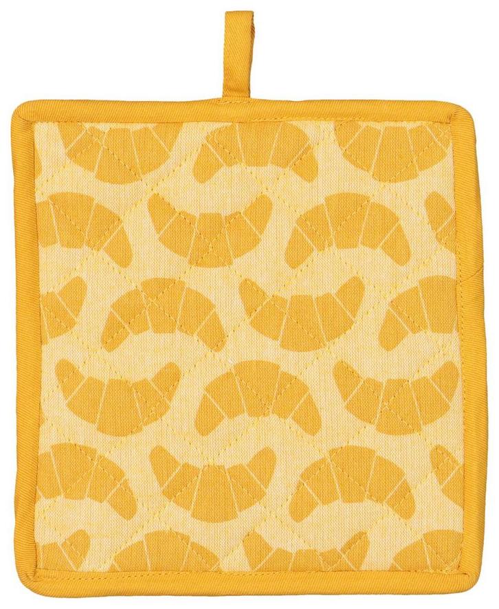 HEMA Pannenlap - 21 x 21 - katoen - okergeel croissant, Huis en Inrichting, Keuken | Textiel, Nieuw, Verzenden