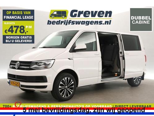 Volkswagen Transporter 2.0 TDI L2H1 150PK DC AUT PDC €478pm, Auto's, Bestelauto's, Automaat, Diesel, Wit, Volkswagen, Verzenden