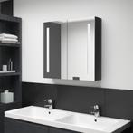 vidaXL Badkamerkast met spiegel en LED 62x14x60 cm glanzend, Verzenden, Nieuw