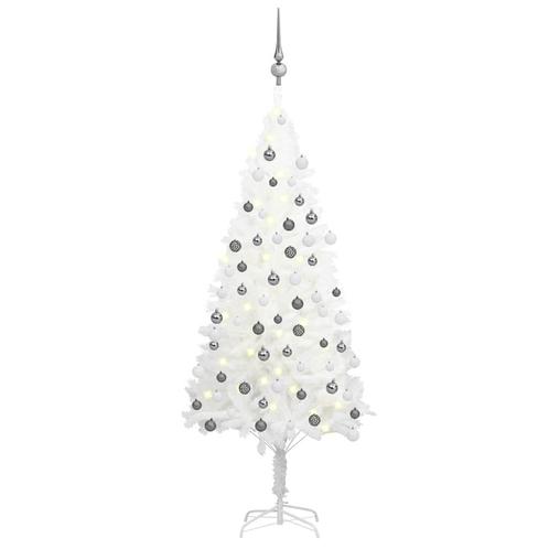 vidaXL Kunstkerstboom met verlichting en kerstballen 120 cm, Diversen, Kerst, Nieuw, Verzenden