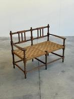 Settle (zitbank met hoge leuning) - Hout, stro - Bank met