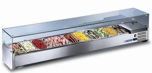Opzetvitrine Gekoeld met Glasopbouw | 12x1/3 GN Afinox, Zakelijke goederen, Horeca | Keukenapparatuur, Verzenden