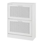 Schoenenkast Vesilahti met 2 vouwdeuren 80x60x23,5 cm wit [e, Huis en Inrichting, Verzenden, Nieuw