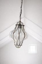 Plafondlamp - Glas, Metaal - Hanglamp van geblazen glas