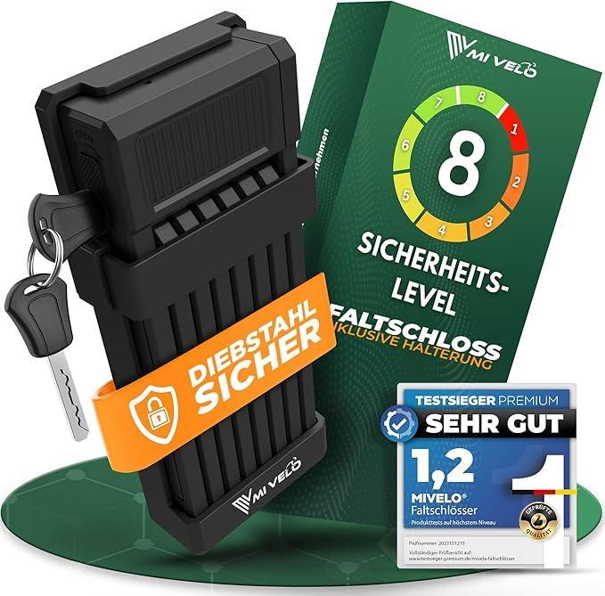2dekans | MIVELO Fietsslot – Vouwslot met Beugel & Sleutel –, Fietsen en Brommers, Fietsaccessoires | Overige Fietsaccessoires