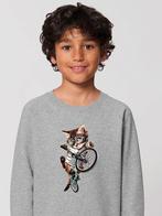 SALE -67% | WOOOP Sweatshirt BMX Cat grijs | OP=OP, Nieuw, Verzenden