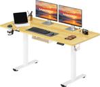 Zit sta bureau - Elektrisch - Verstelbaar - 140x60 cm - Wit/, Huis en Inrichting, Bureaus, Verzenden, Zo goed als nieuw